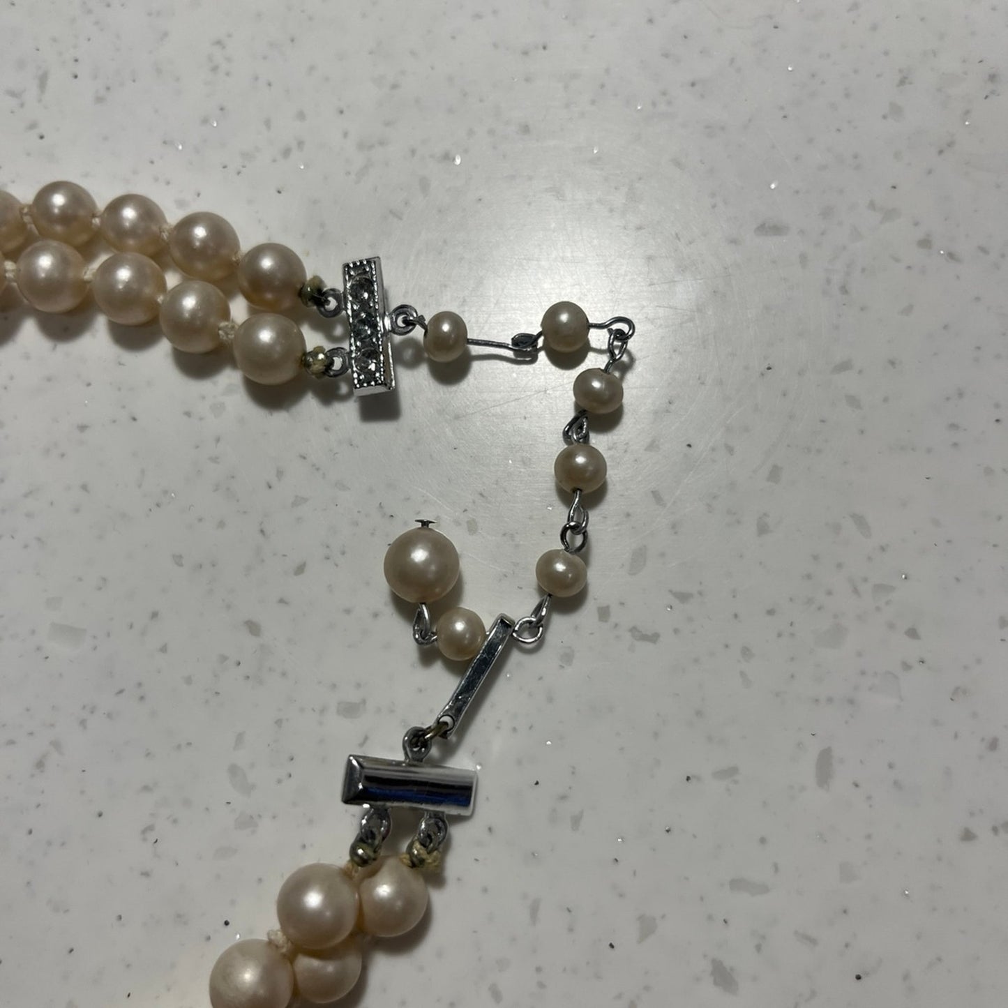 Fake pearl necklace
