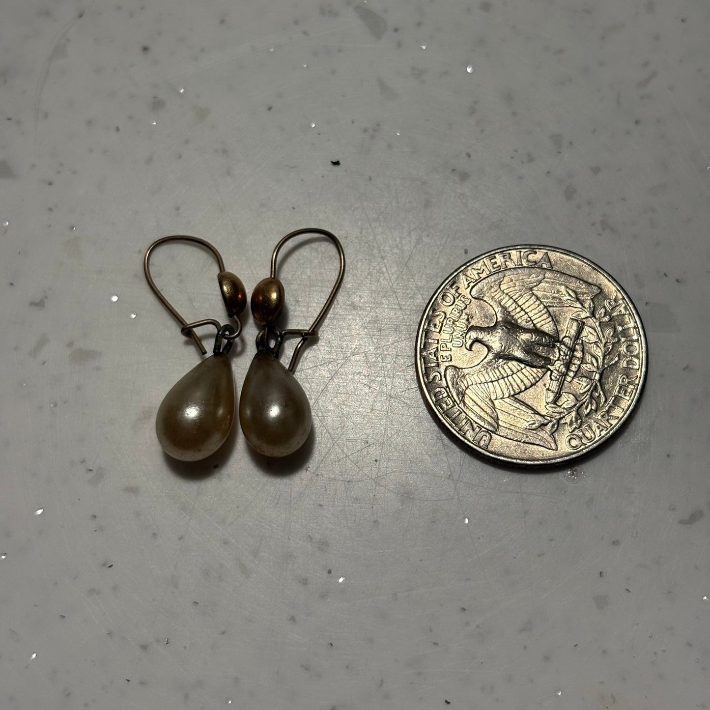 Teardrop Fuax Pearl earrings