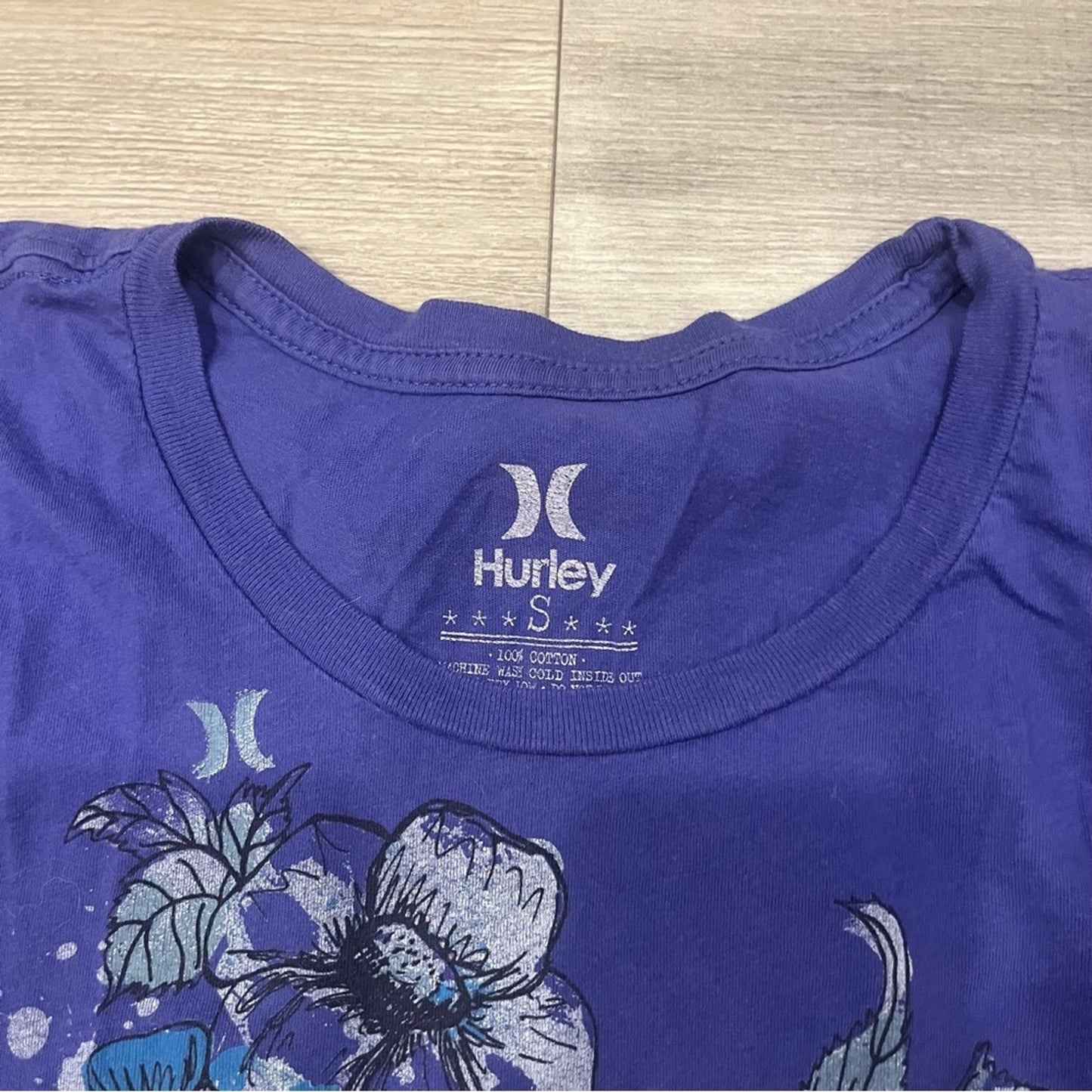 Hurley Blue Floral Graphic T-Shirt