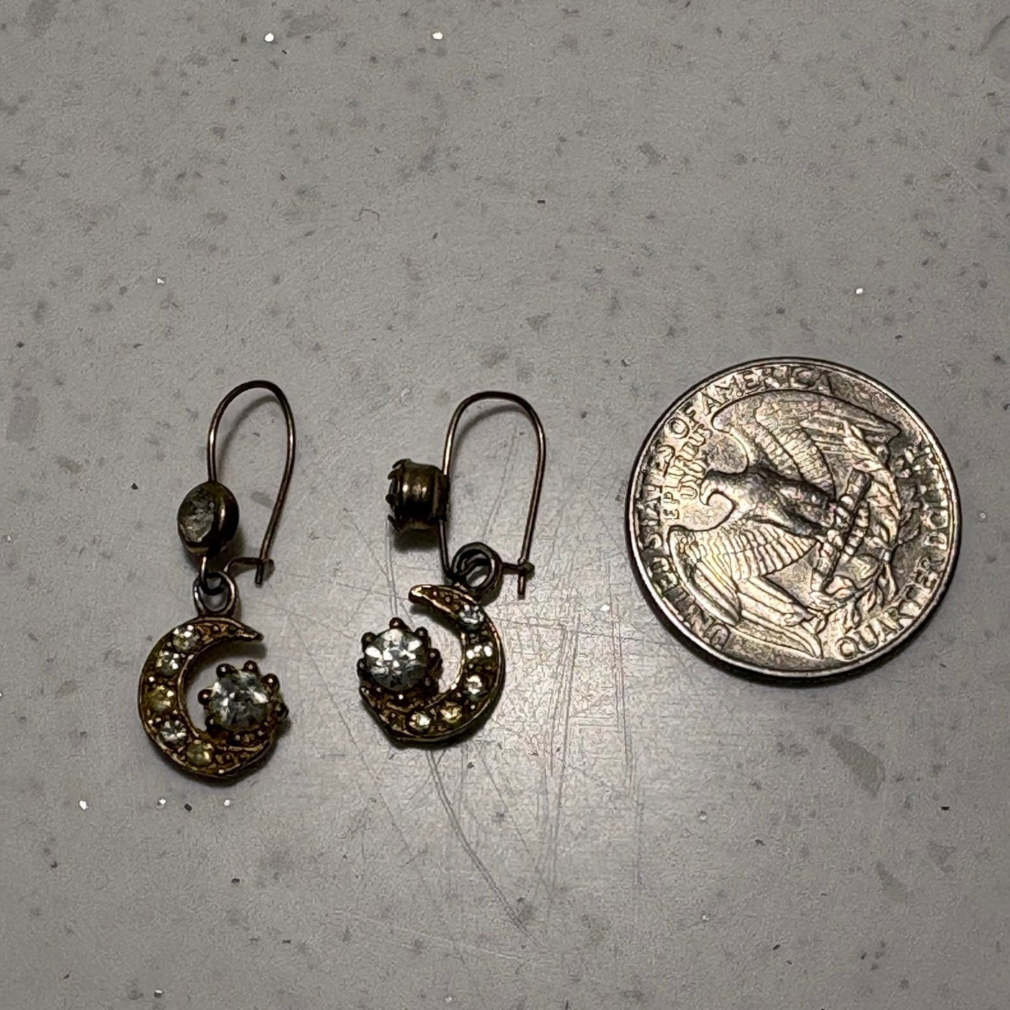 Half moon dangle earrings