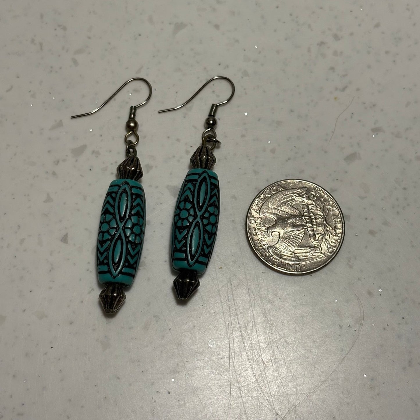 Nepalese-style dangle earrings