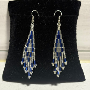 Vintage-style beaded chandelier earrings