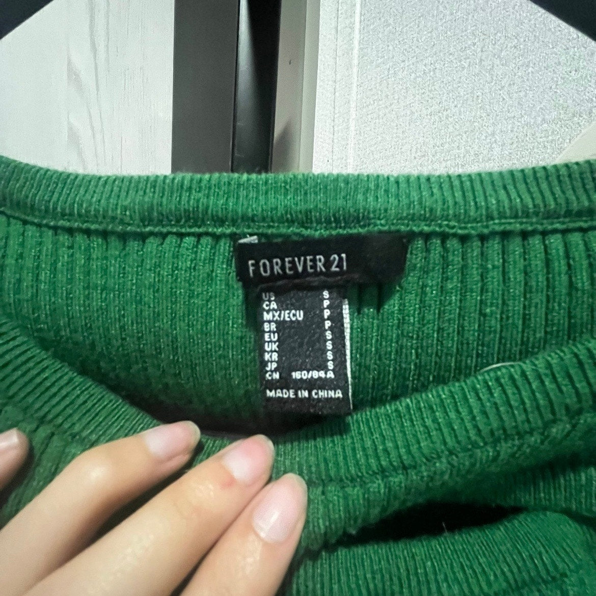 Green Cutout sweater