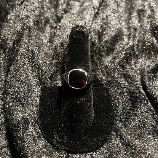 Black and silver Ring