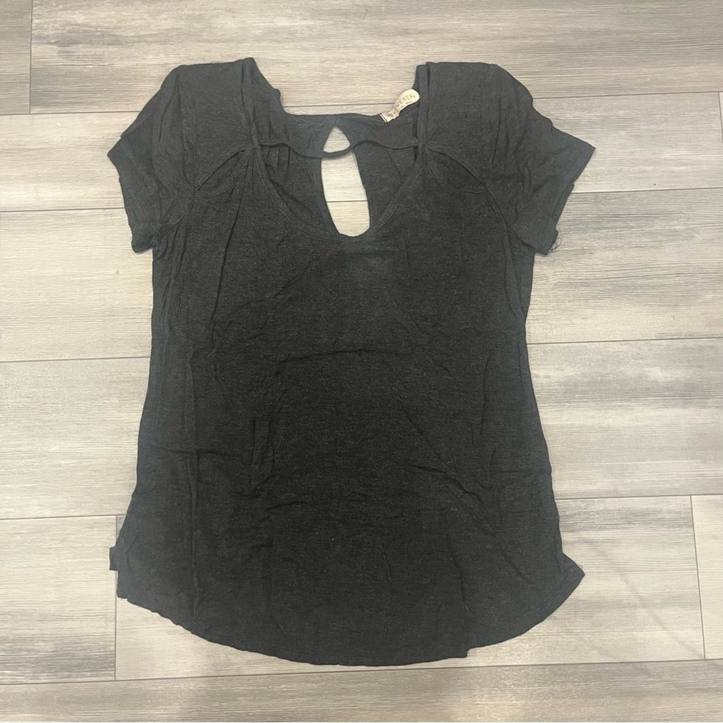 Grey Keyhole T-Shirt