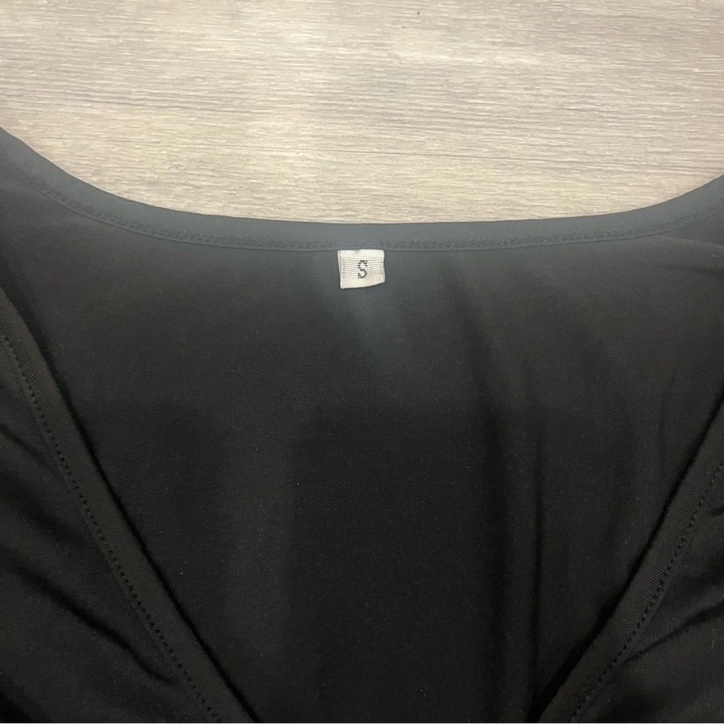 SHEIN Black V-Neck Blouse