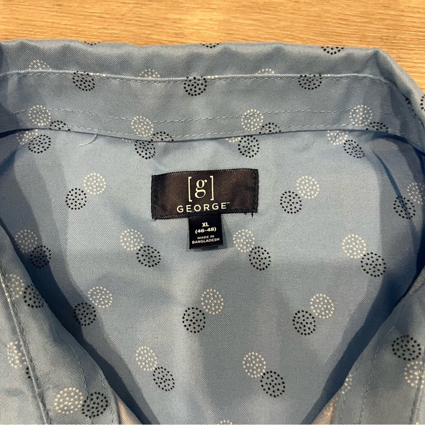 George Light Blue Polka Dot Shirt