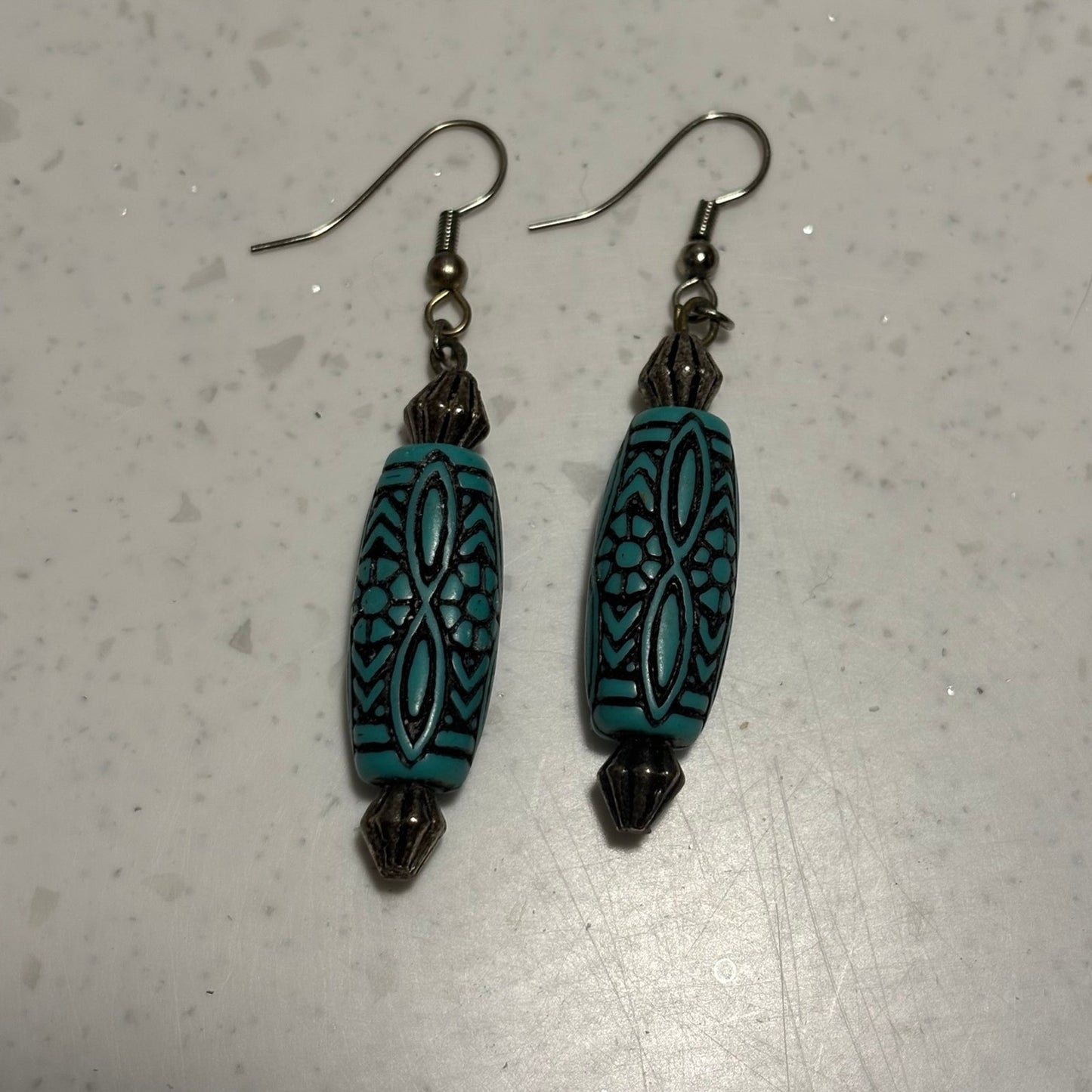 Nepalese-style dangle earrings