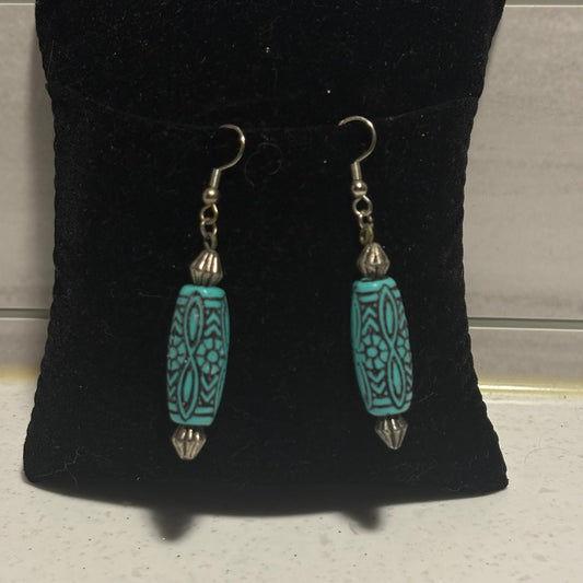 Nepalese-style dangle earrings
