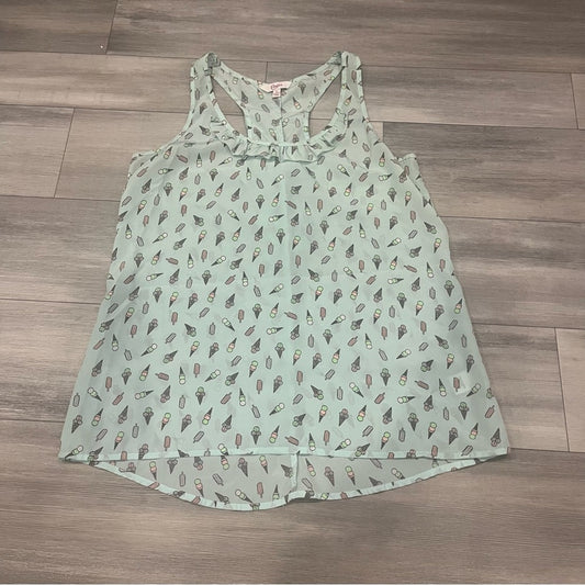 Candie's Light Green Ice Cream Pattern Blouse