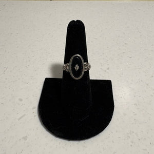 1970’s Avon Onxy and Diamond Ring