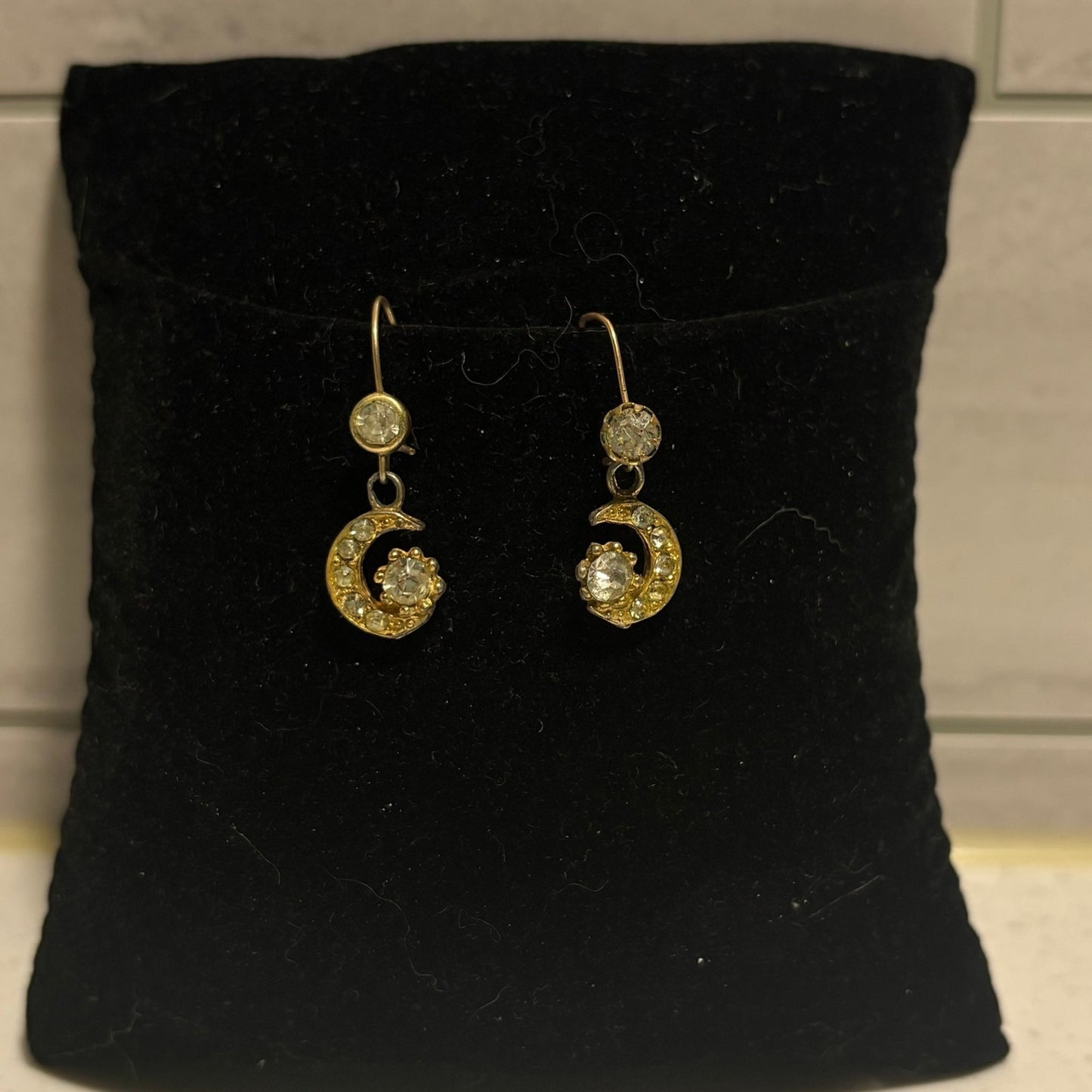 Half moon dangle earrings