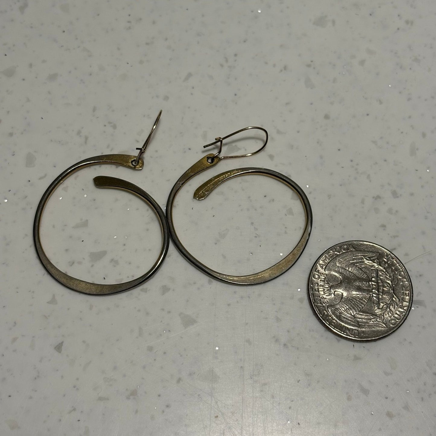 Gold swirl earrings