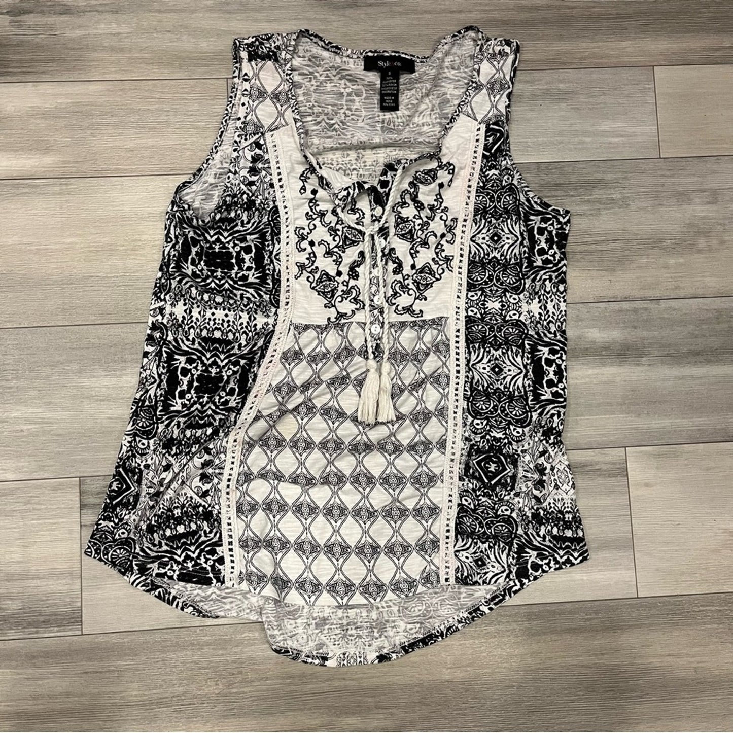 Black and White Geometric Shirt